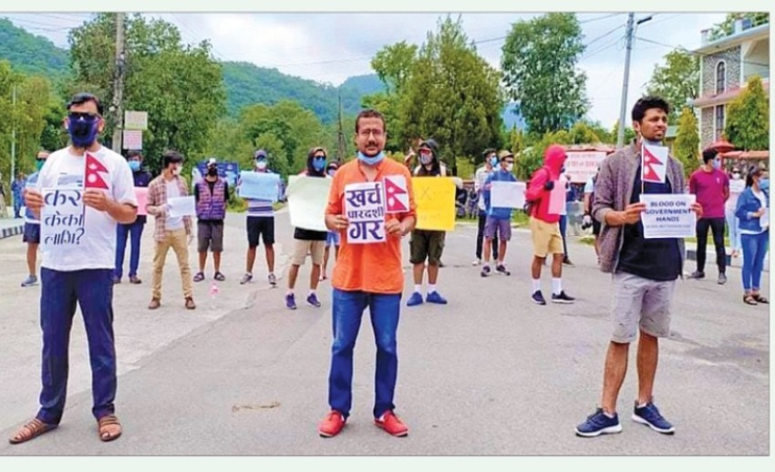 प्रमुख शहरमा युवाको प्रदर्शन
