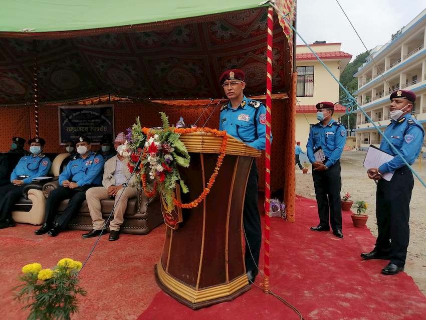 ललितपुर परिसरको नवनिर्मित व्यारेकको उद्घाटन