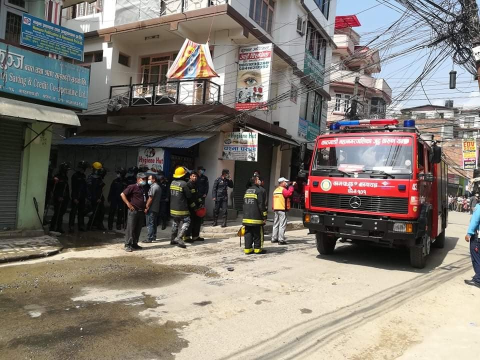 काठमाडौंमा ग्यास सिलिन्डर विस्फोट, ११ जना घाइते