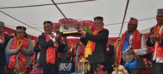 ललितपुरको विकासमा लाग्ने प्रचण्डको घोषणा, आफ्नै भवन बनाउने पहिलो बन्यो काेञ्ज्याेसाेम