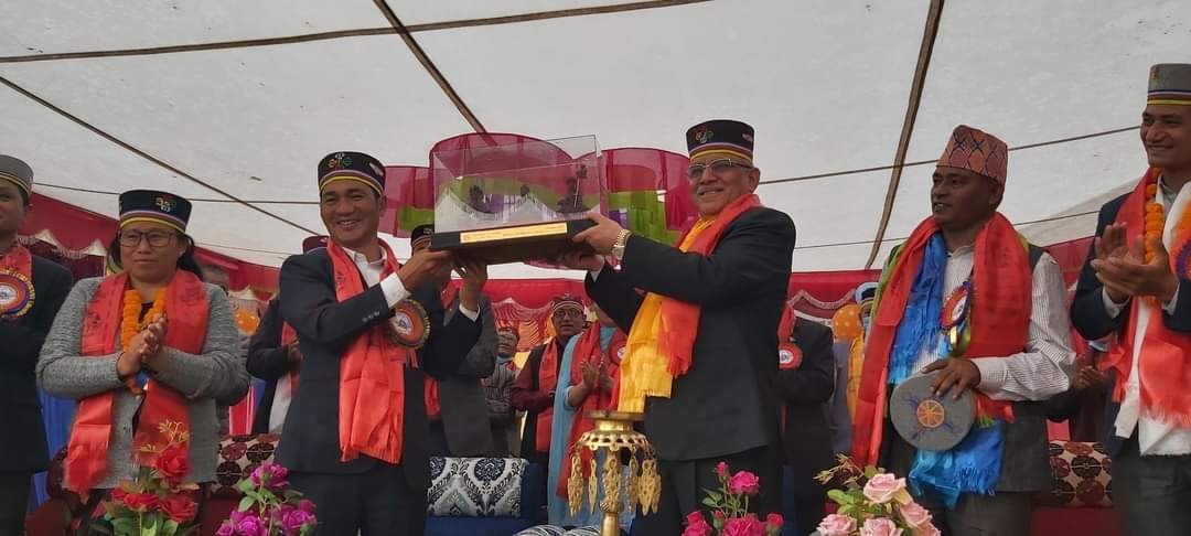 ललितपुरको विकासमा लाग्ने प्रचण्डको घोषणा, आफ्नै भवन बनाउने पहिलो बन्यो काेञ्ज्याेसाेम