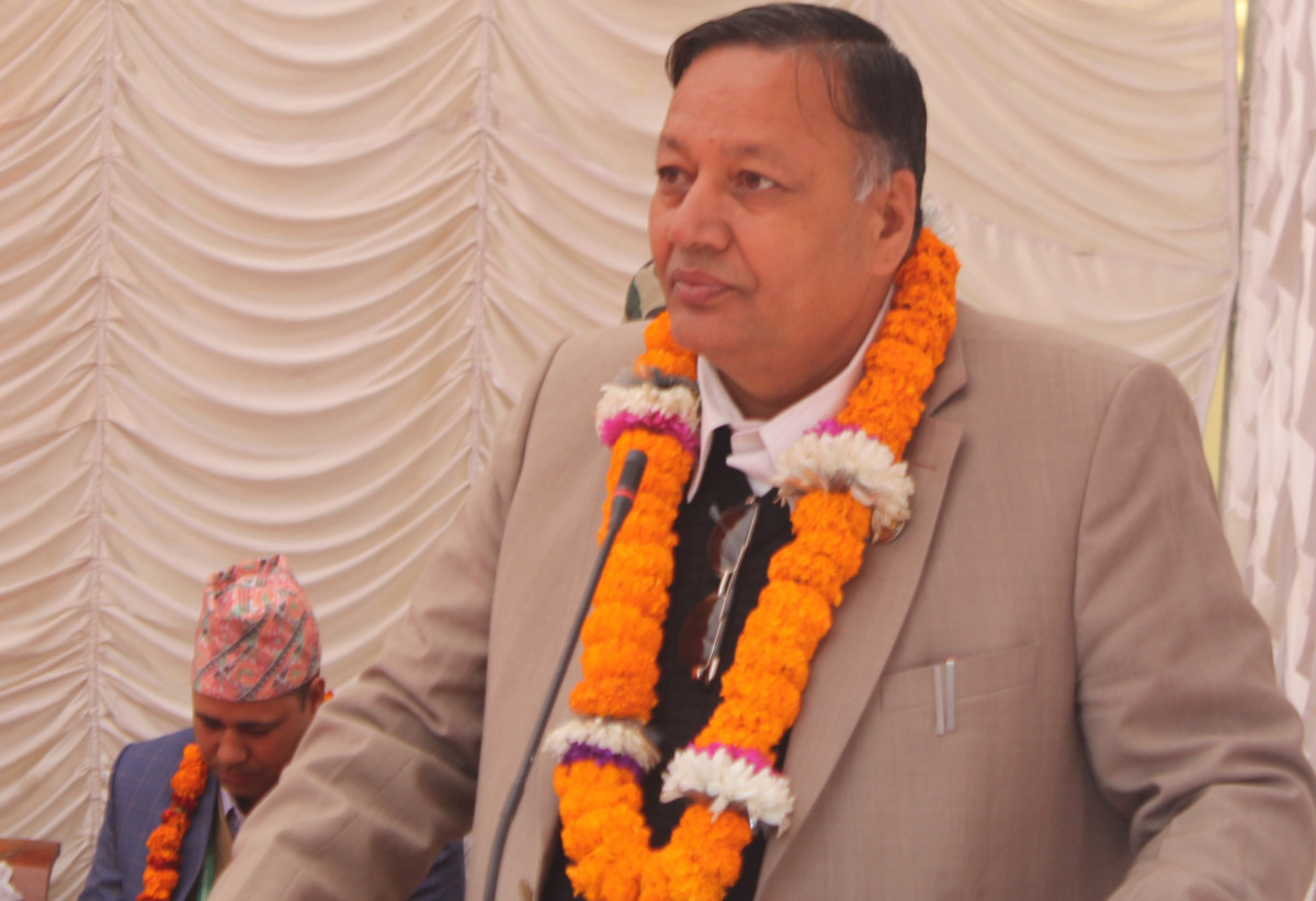 भवन उद्घाटन गर्दै शिक्षामन्त्री पौडेलले भने– तीन वर्षभित्र सबै विद्यालयका पूर्वाधार बनाउँछौं