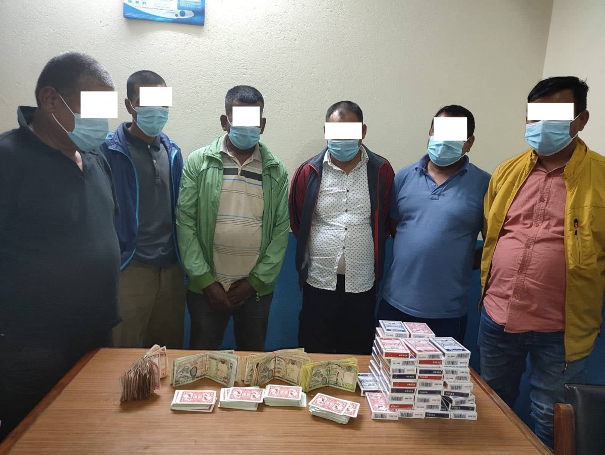 ललितपुरको चांगाथलीबाट ६ जुवाडे पक्राउ