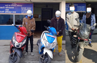स्कुटर र मोटरसाइकल चोरीमा संलग्न ४ जना ललितपुर प्रहरीको फन्दामा