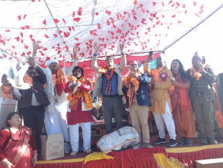 शिव पार्वती रथयात्रा सम्पन्न, १०८ फिट अग्लो मुर्ति निर्माण द्रुत गतिमा